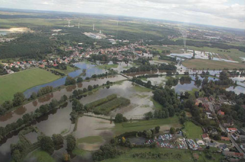 Luftbild bei der Gemeinde Haida